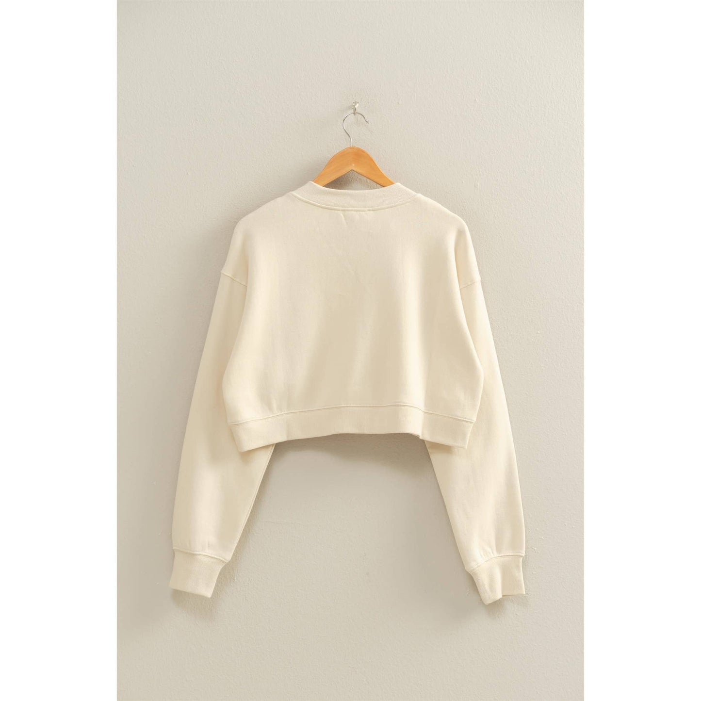 HYFVE - Washed French Terry Cropped Cardigan: DARK GREEN / S-M-L(2-2-2)